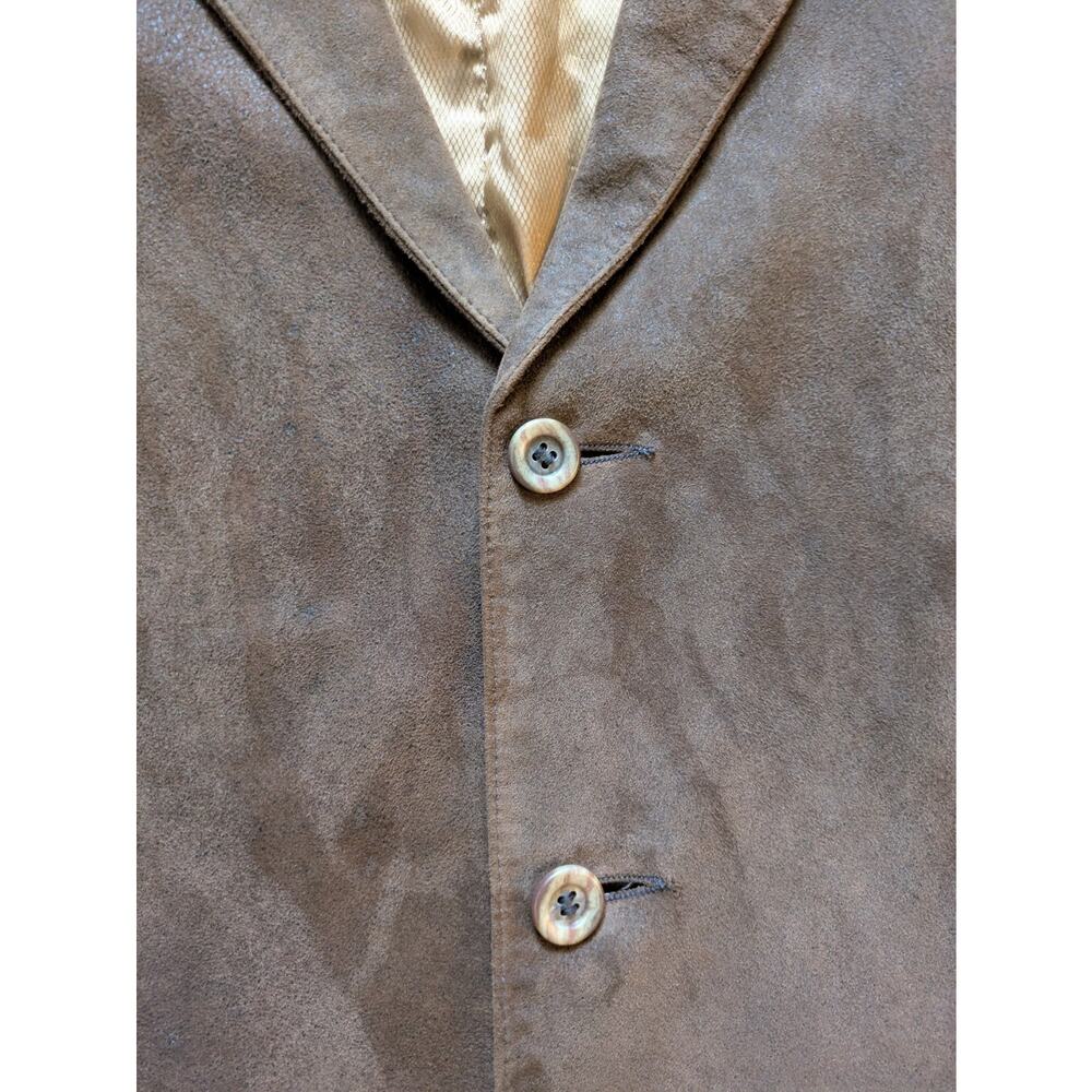 Vintage Remy Leather Suede Mens 3-Button Blazer Jacket Size 42 Made In USA - Picture 11 of 16